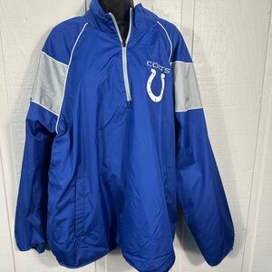 NFL Indianapolis Colts 1/4 Zip PulloverWindbreaker Size XXL NWOT
